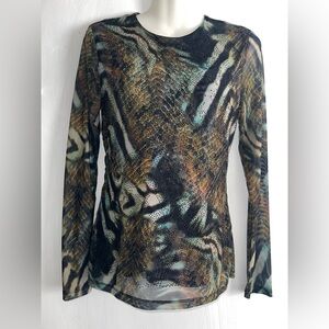oo la la animal print blouse